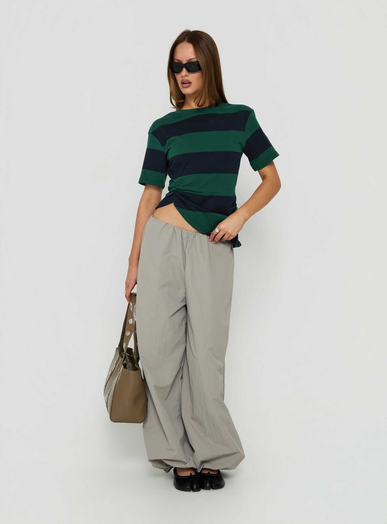 Your Orbit Nylon Baggy Pants Grey