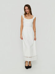 Garconne Textured Maxi Dress White