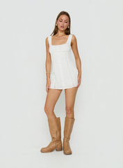 Skaii Square Neck Playsuit White