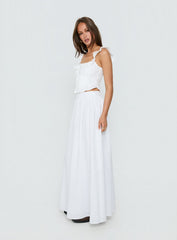 Valerio Maxi Skirt White