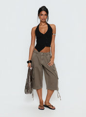 Avrilla Wrap Knit Top Black