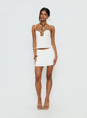 Karessa Beaded Top White