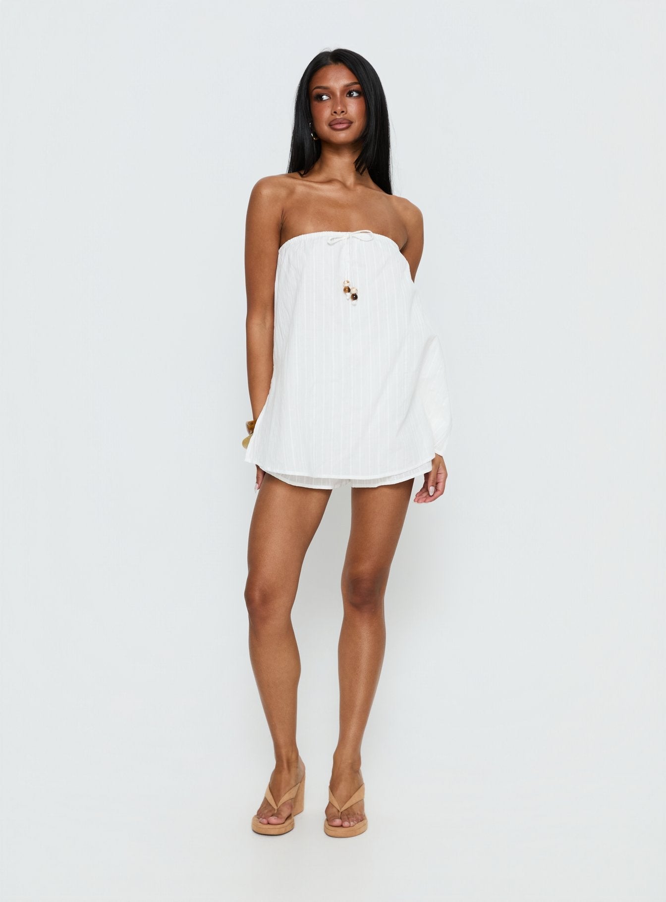 Isafelia Strapless Romper Off White