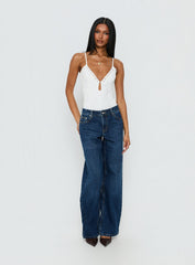 Nerisse Keyhole Bodysuit White