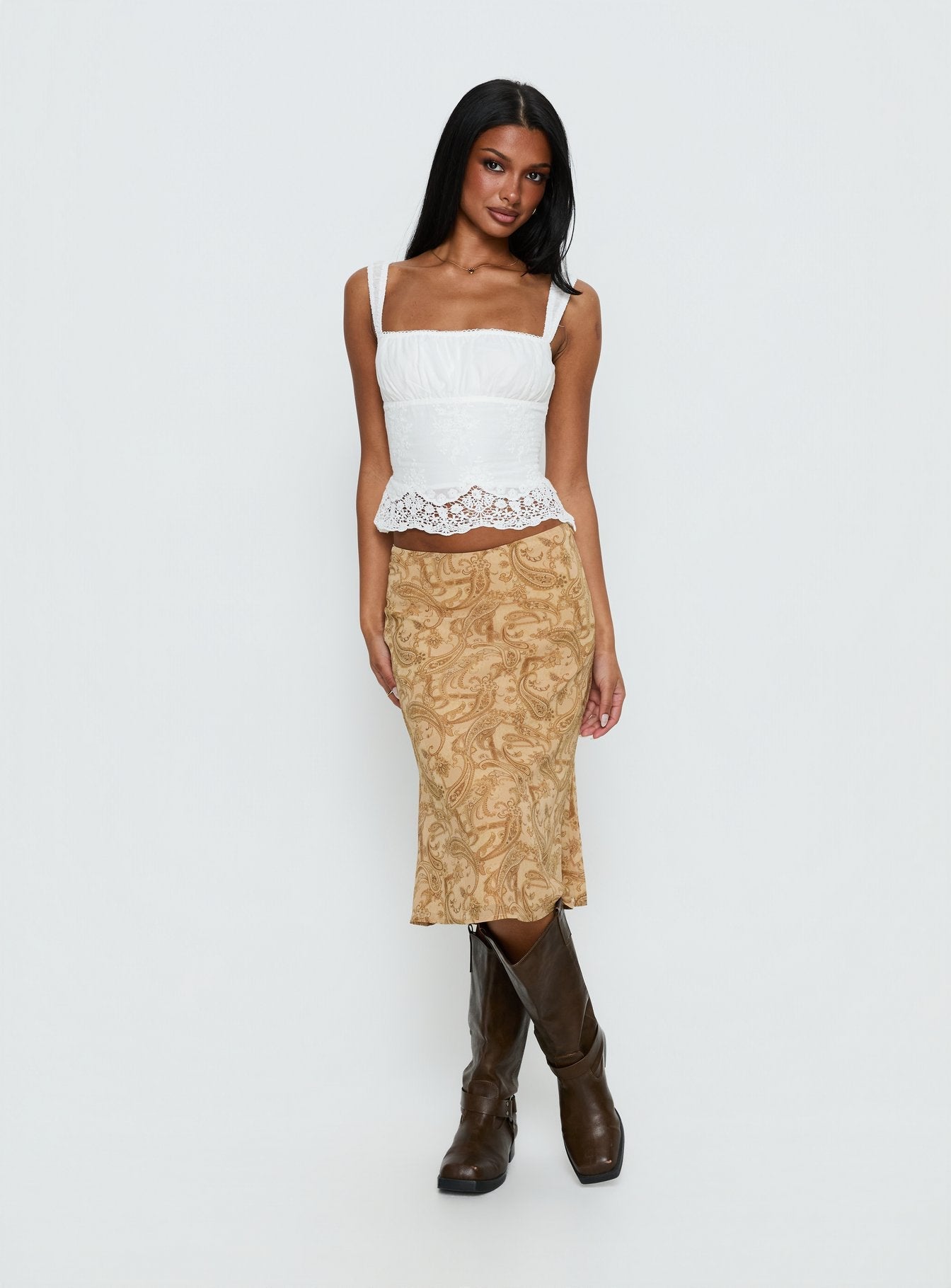 Moses Midi Skirt Paisley