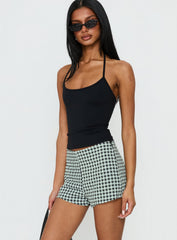 Sarajane Seer Sucker Shorts Blue Check