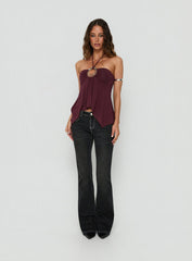 Clynee Ultra Low Rise Bootleg Jeans Vintage Black