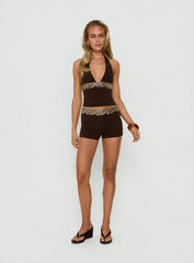 Orvio Halter Top Brown / Paisley