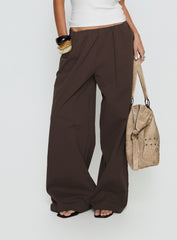 Lunea Concealed Waistband Pants Brown Tall