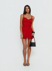 Kahla Frill Romper Red Polka Dot