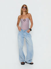 Sunbathing Hardware Detail Bodysuit Pink