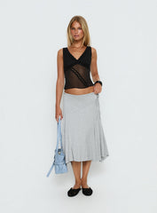 No Place Like Home Lace Trim V-Neck Top Black