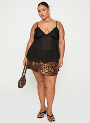 Zami Pleat Top Black Curve