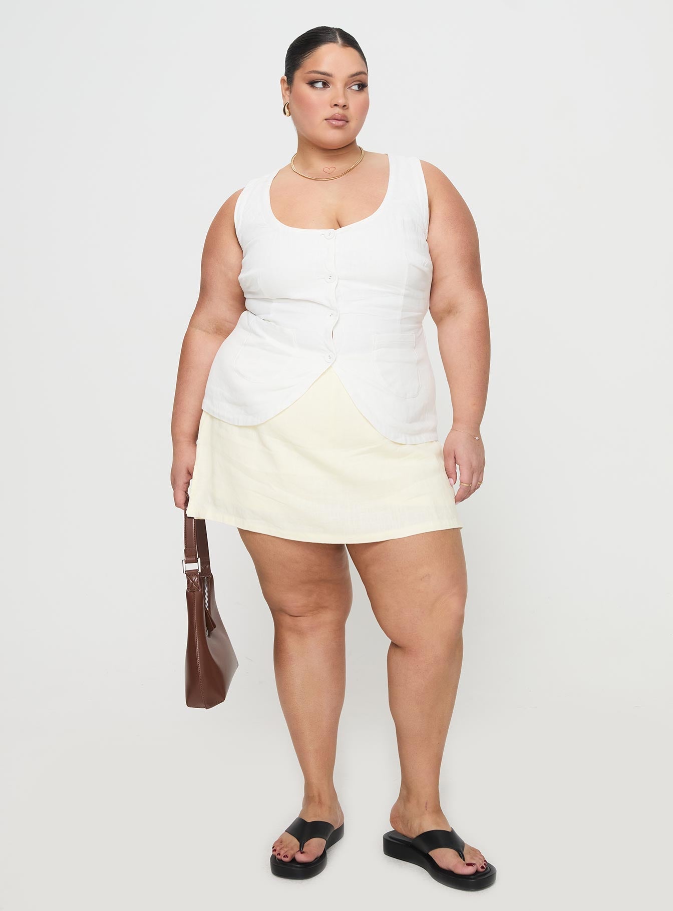 Spirito Vest Top White Curve