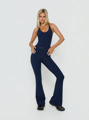 Pace Active Cross Back Tank Top Navy