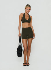 Final Form Active 4" Invisible Scrunch Shorts Olive