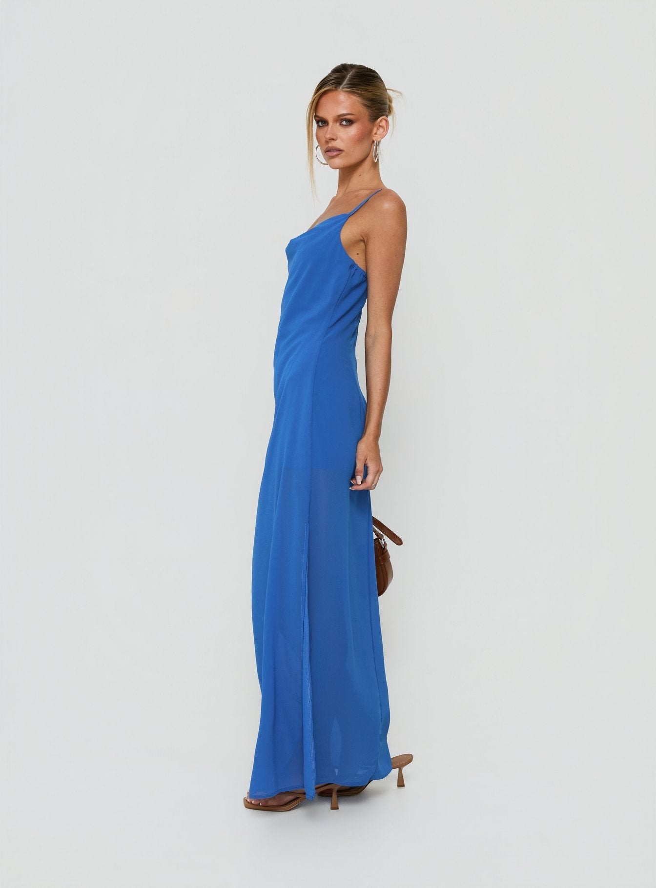 Jysela Cowl Neck Maxi Dress Dark Blue