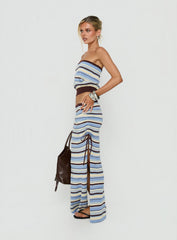 Osamie Knit Drawstring Maxi Skirt Multi Stripe