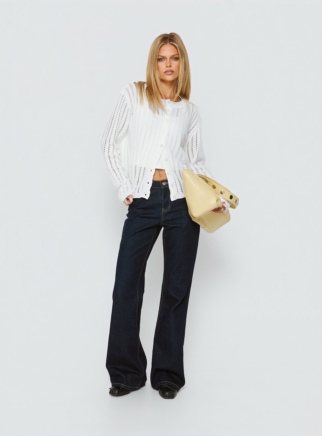 Avalisa Knit Cardigan White