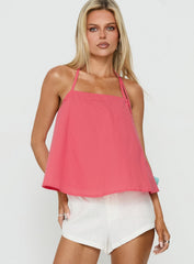 Dearest Low Back Babydoll Top Guava