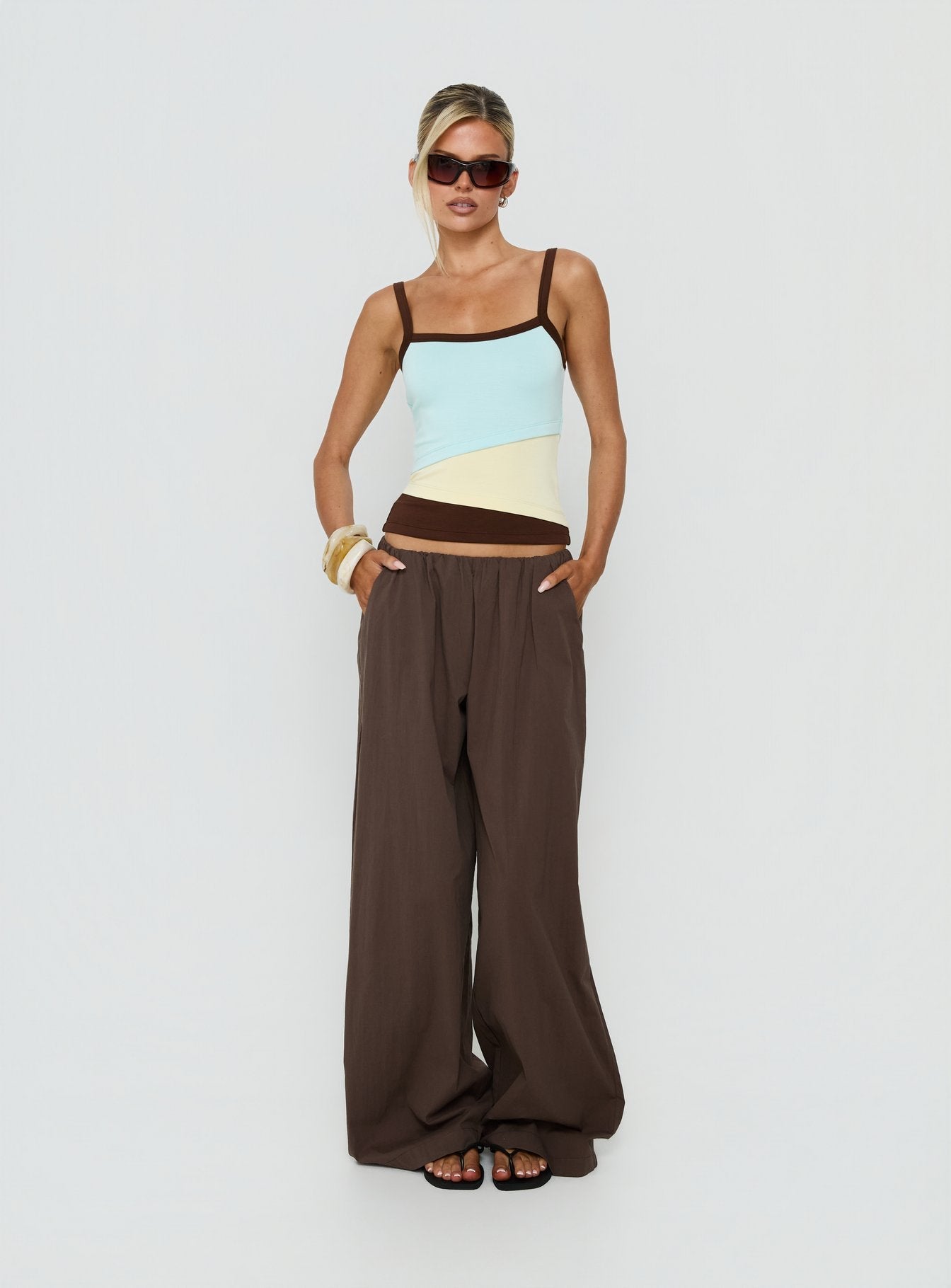 Maezo Spliced Tank Top Blue / Yellow