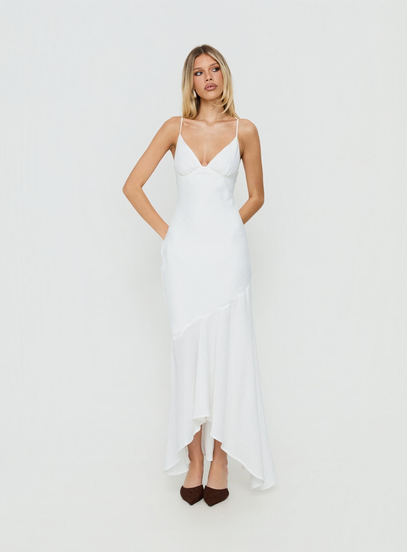 Makaia Balconette Maxi Dress White