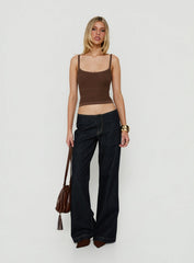 Wilah Knit Tank Top Brown