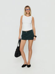 Warna Low Rise Denim Mini Skirt Polka Dot
