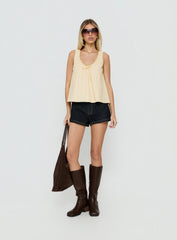Antiquity Babydoll Top Butter Yellow