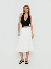 Silver Springs Midi Skirt White