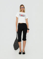 Betty Loves NY Graphic Baby Tee White
