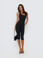 Daily Define 3/4 Capri Jumpsuit Black