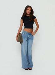 Odele Backless Top Black