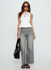 Celyse Cut Out Detail Top White