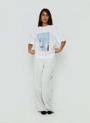 From Elsewhere Oversized Graphic Tee White