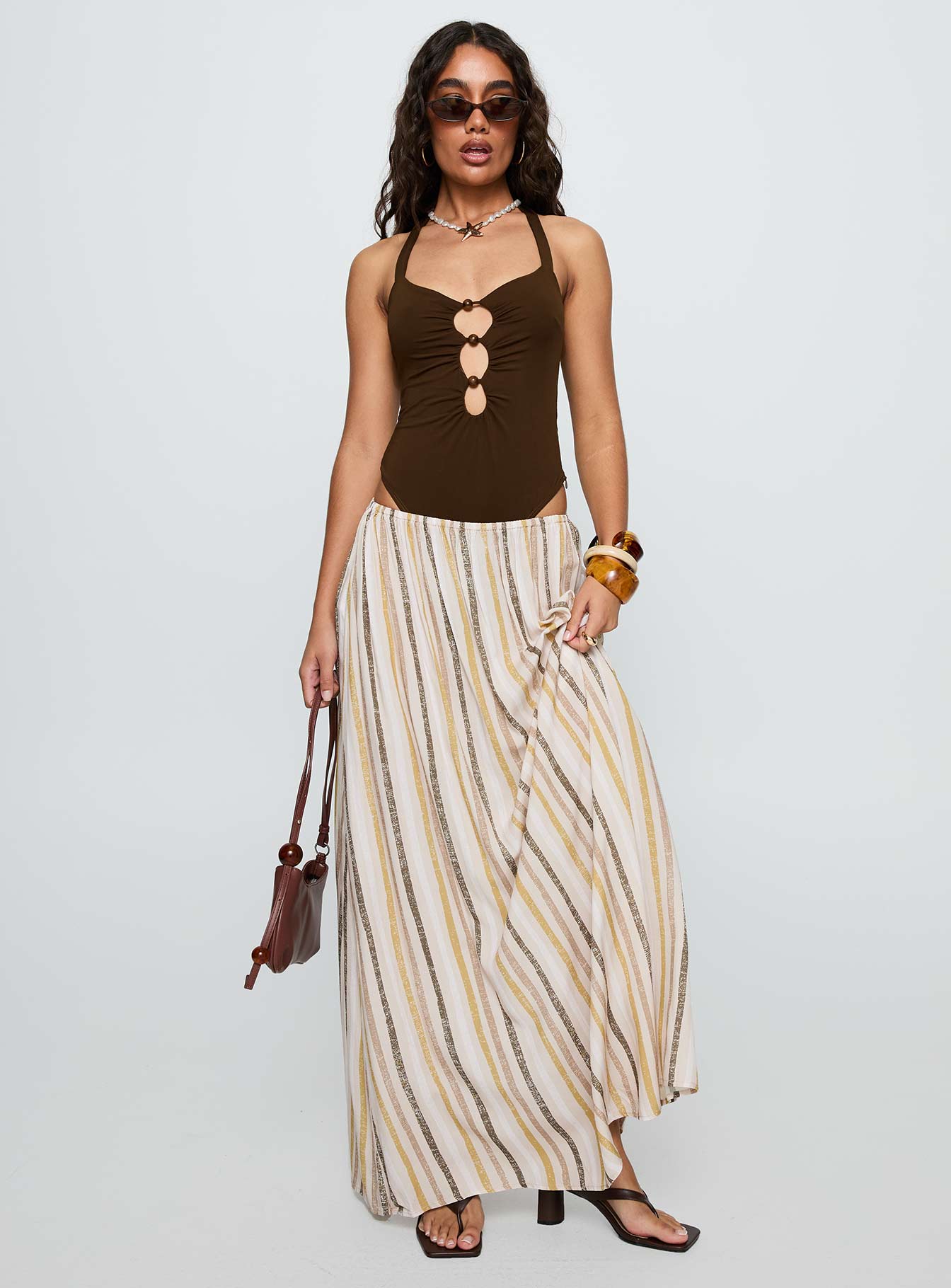 Silverwing Cut Out Bodysuit Chocolate
