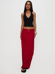 Devoted Maxi Skirt Red