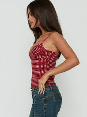 Milliano Cami Top Red Polka Dot