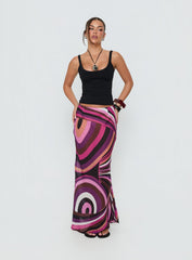 Lucidia Maxi Skirt Pink Retro