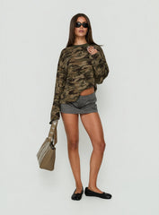 Bloom Long Sleeve Top Camo