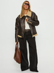 Benetta Collared Jacket Brown
