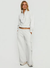 Rozanna Cargo Sweat Pants Grey Marle