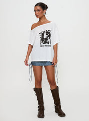 Kippa Off The Shoulder Tee White