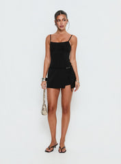 Piatta Wrap Romper Black