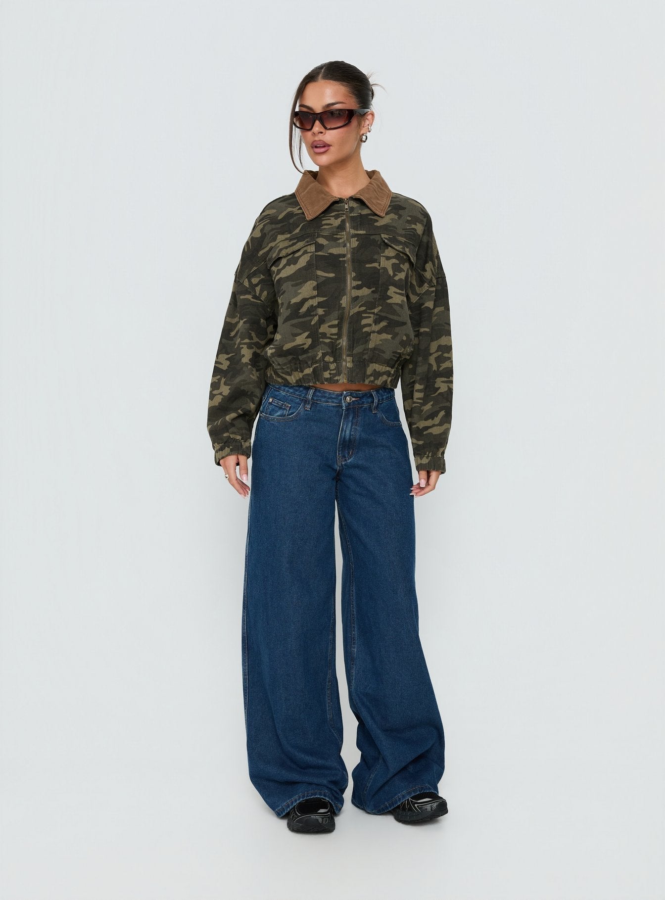 Ramix Oversized Bomber Jacket Camo