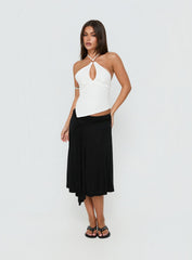 Idiana Halter Keyhole Top Cream