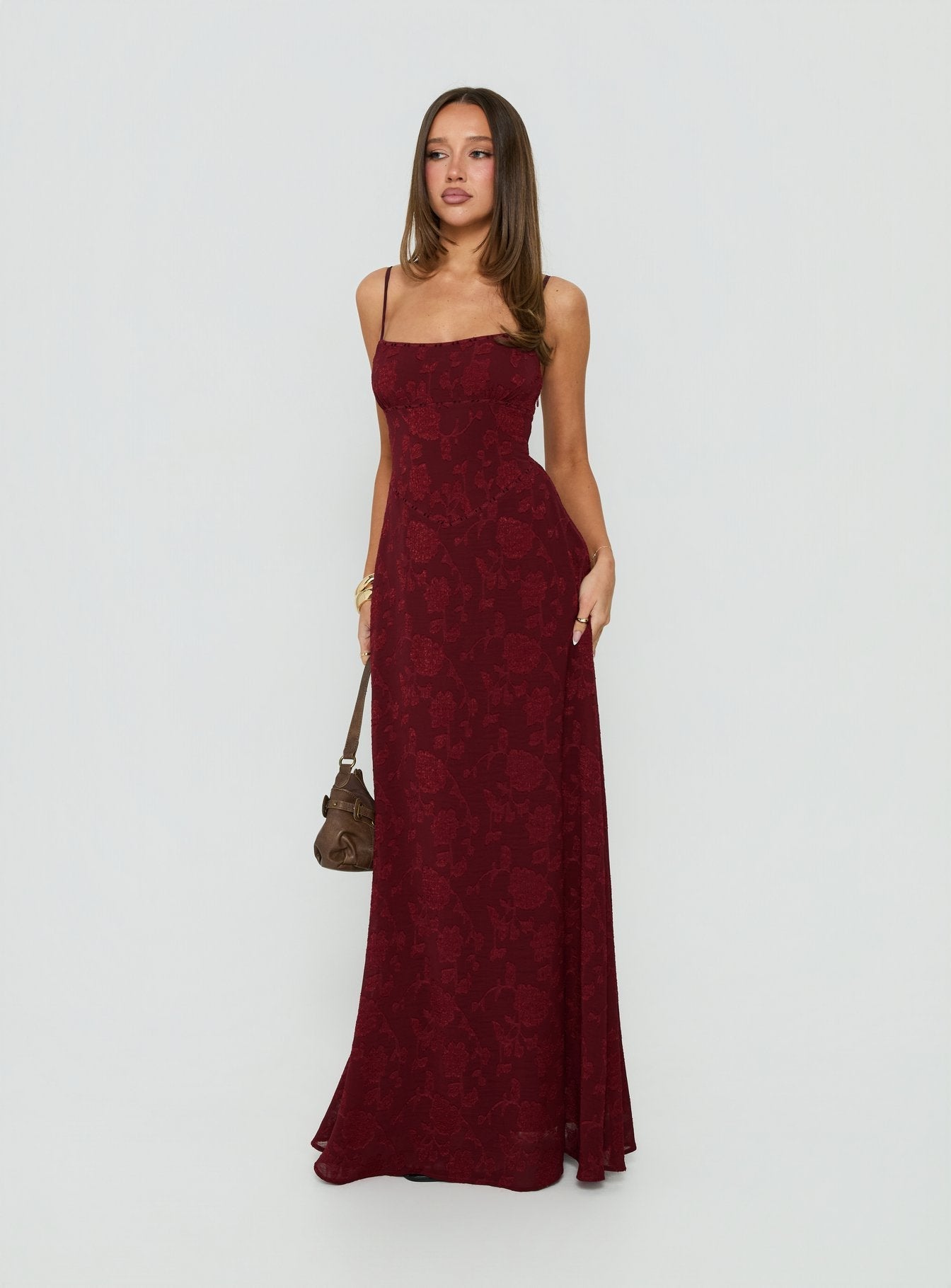 South of France Maxi Dress Burgundy