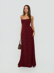 South of France Maxi Dress Burgundy