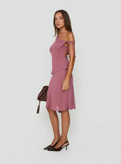 Vianna Sheer Midi Skirt Pink
