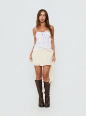Paislie Mesh Top White